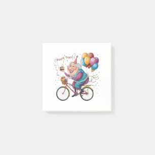 Funny Happy Birthday Grandma Gift Cycling Granny Post-it Notes