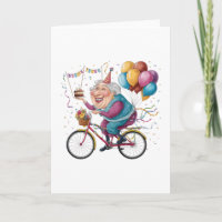 Funny Happy Birthday Grandma Gift Cycling Granny