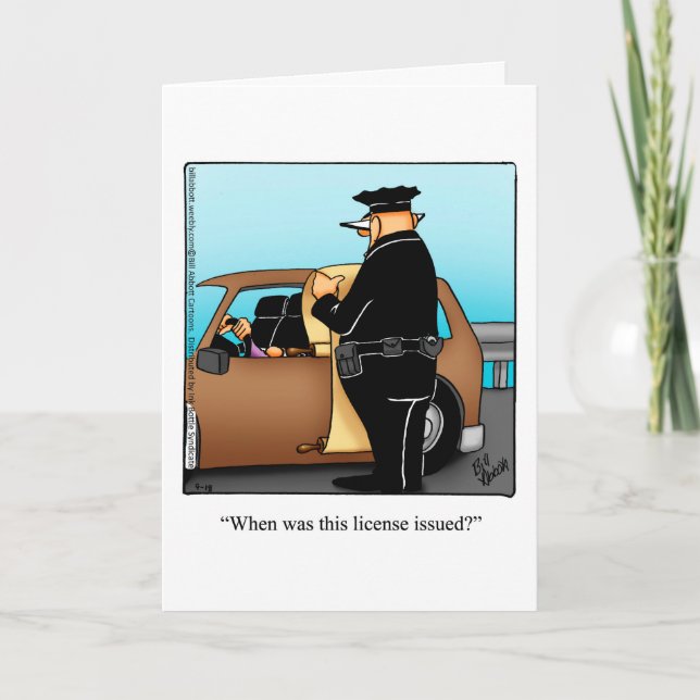 Funny Happy Birthday Greeting Card (Front)