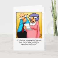 Funny Happy Birthday Greeting Card