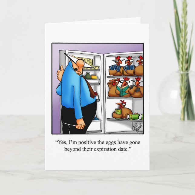 Funny Happy Birthday Greeting Card (Front)