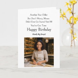 Funny Happy Birthday Greeting Card, Simple Photo Card