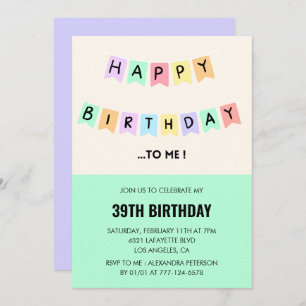  Funny Happy Birthday Humour 39th birthday  Invitation