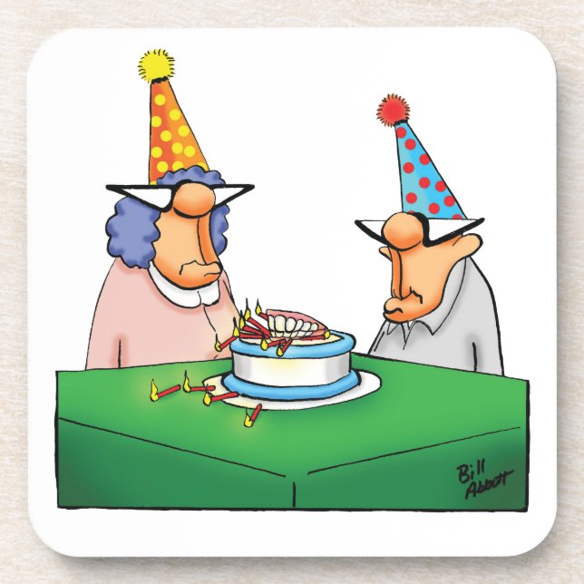 Funny Happy Birthday Humour Coaster (Front)