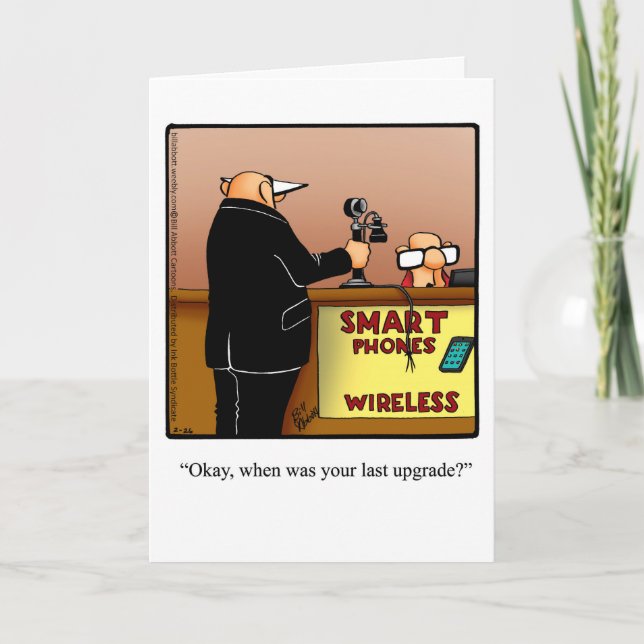 Funny Happy Birthday Humour Greeting Card (Front)