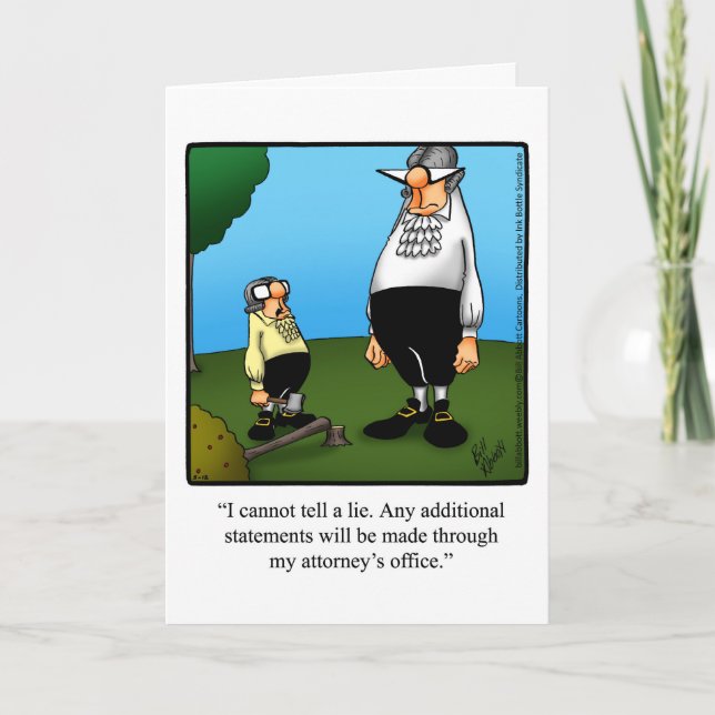 Funny Happy Birthday Humour Greeting Card (Front)
