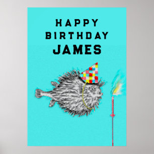Funny Happy Birthday Party Poster