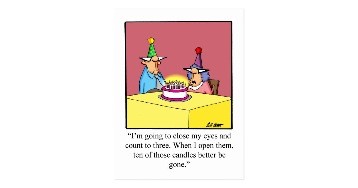 Funny Happy Birthday Postcard Zazzle.co.uk