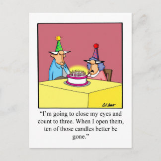 Funny Happy Birthday Postcard