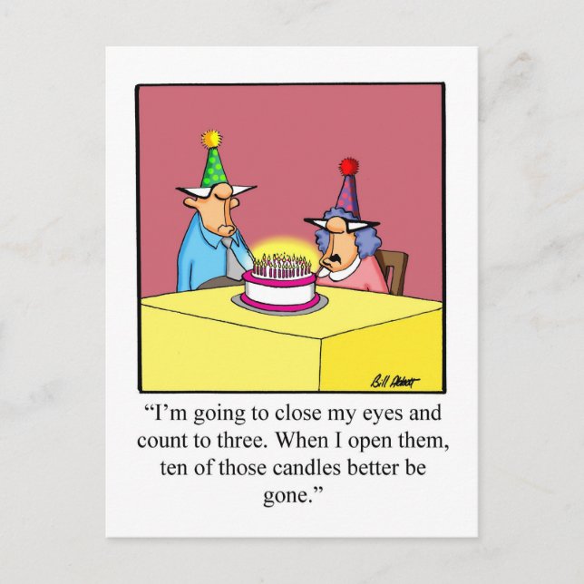 Funny Happy Birthday Postcard (Front)