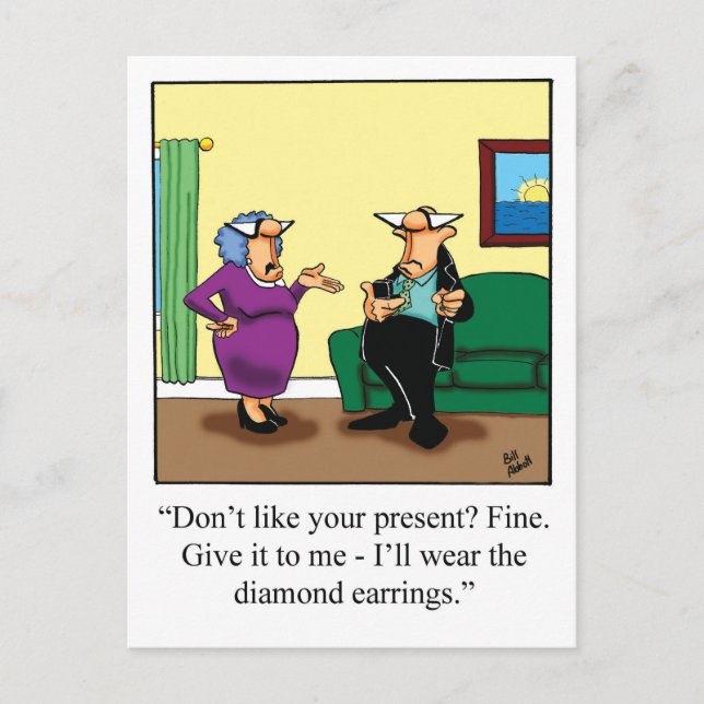 Funny Happy Birthday Postcard (Front)