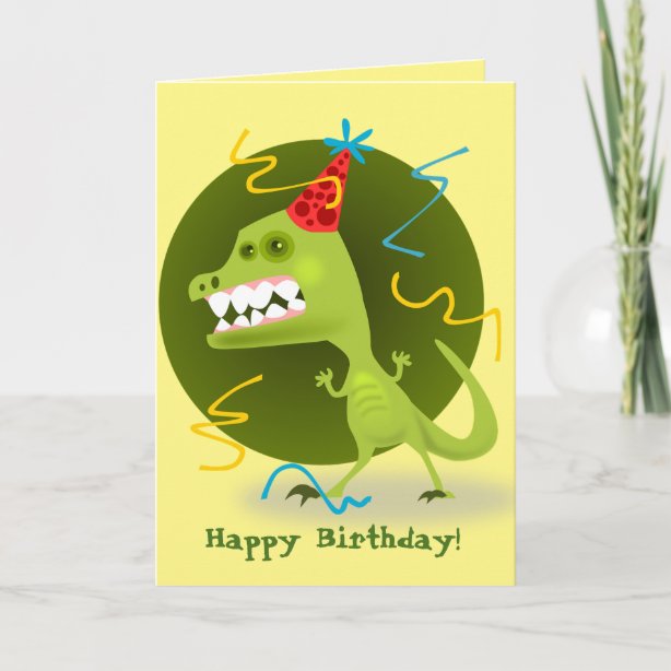 Funny Dinosaur T Birthday Cards | Zazzle UK