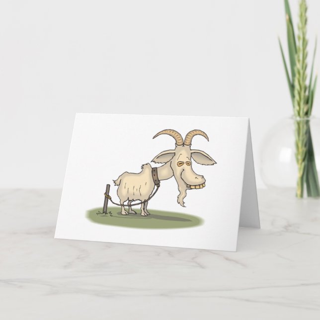Funny Happy Birthday You Old Goat Card (Front)