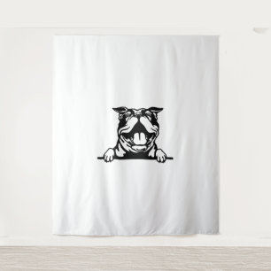 Funny happy Bulldog Tapestry