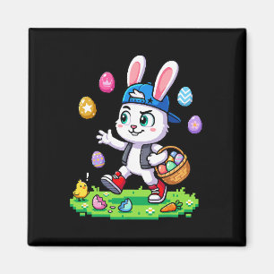 Funny Happy Bunny Egg Hunt Toddler Kids Outfit Boy Magnet