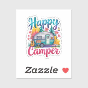 Funny Happy Camper Camping Apparel Trailer RV Kids