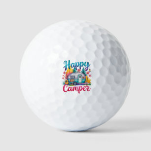 Funny Happy Camper Camping Apparel Trailer RV Kids Golf Balls