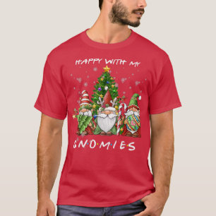 Funny Happy Christmas with My Gnomies Funny Gnome T-Shirt