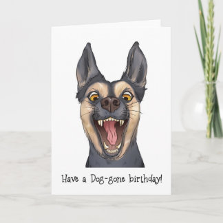 Funny Happy Dog Birthday Greeting Card 