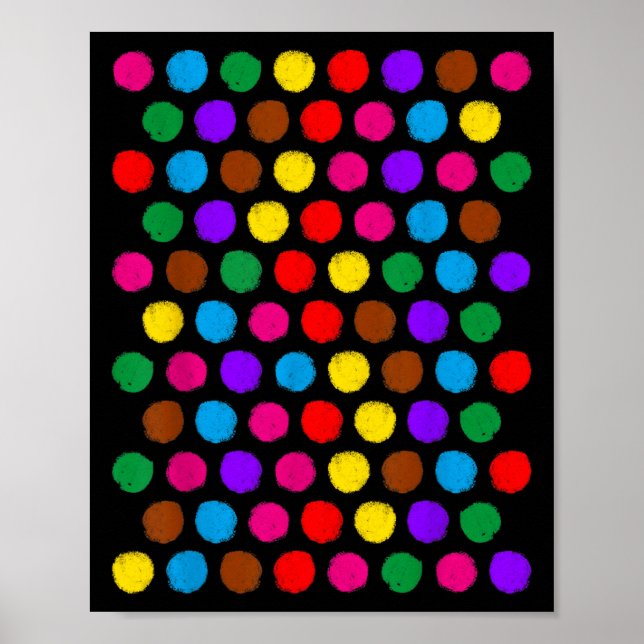 Funny Happy Dot Day Polka Dot Art Students Kids Gi Poster (Front)