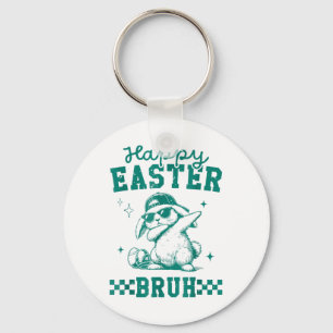 Funny Happy Easter Bruh Bunny Dabbing Cute Easter  Key Ring