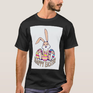 Funny Happy Easter Cute Bunny Golden Retriever Wea T-Shirt