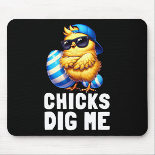 Funny Happy Easter Day Chicks Dig Me Easter Toddle Mouse Mat