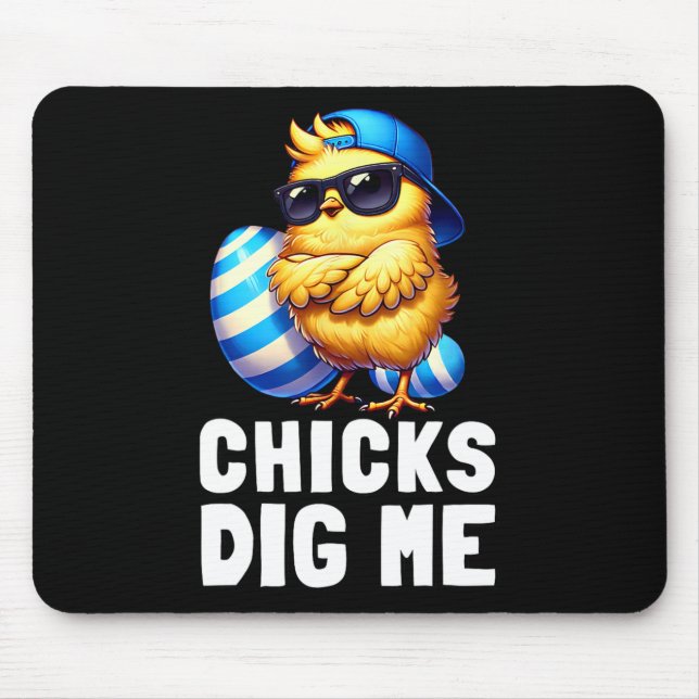 Funny Happy Easter Day Chicks Dig Me Easter Toddle Mouse Mat (Front)