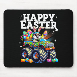 Funny Happy Easter Monster Truck Bunny Easter Eggs Mouse Mat