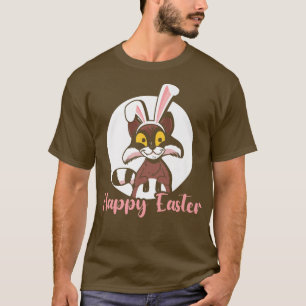 Funny Happy Easter Racoon Bunny Egg Hunt Premiu T-Shirt