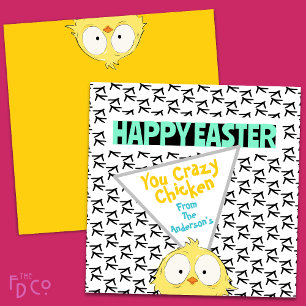 Funny “Happy Easter You Crazy Chicken”   Easter Holiday Card