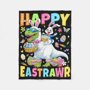 Funny Happy Eastrawr Toddler Boys Kids T-rex Easte Fleece Blanket