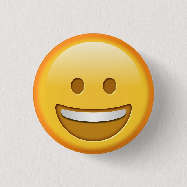 Funny happy emoji button (Front)
