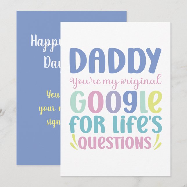 Funny Happy Father's Day Flat Greeting Card (Front/Back)