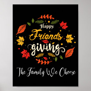 Funny Happy Friendsgiving Turkey Friends Giving  Poster