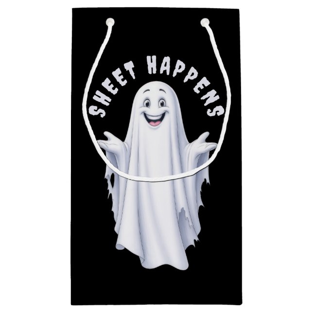Funny Happy Ghost Gift Bag (Back)