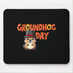 Funny Happy Groundhog Day February 2nd Phils Holid Mouse Mat