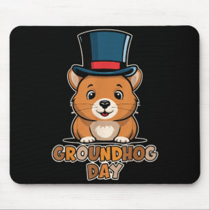 Funny Happy Groundhog Day February 2nd Phils Holid Mouse Mat