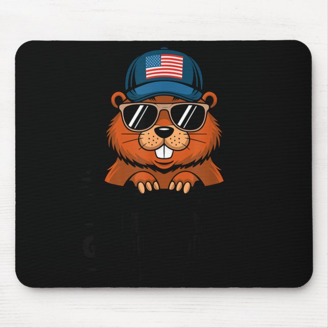 Funny Happy Groundhog Day  Mouse Mat (Front)