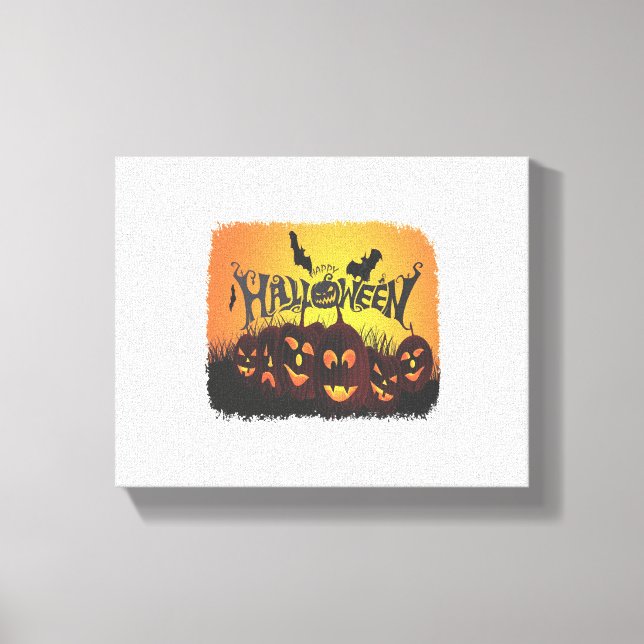 Funny Happy Halloween design Canvas Print (Front)