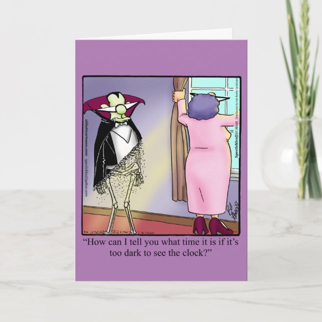 Funny Happy Halloween Greeting Card (Front)