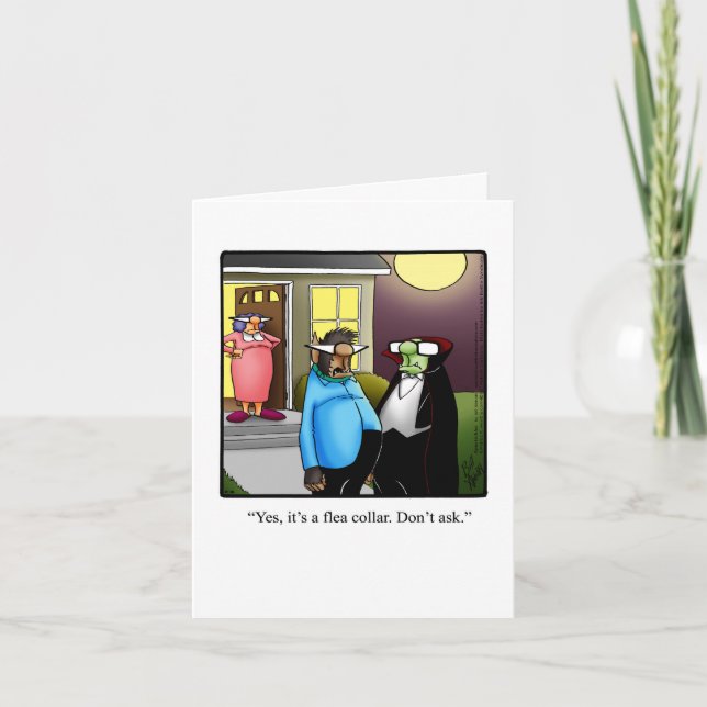 Funny Happy Halloween Greeting Card (Front)