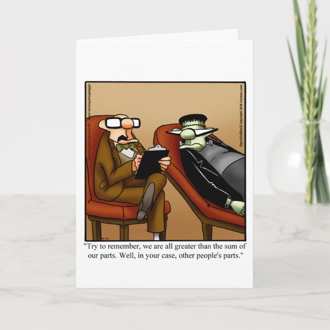 Funny Happy Halloween Greeting Card (Front)