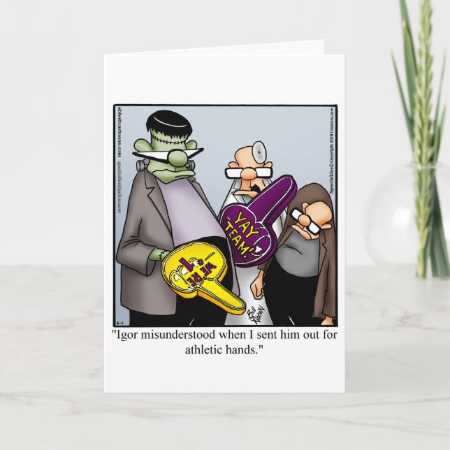 Funny Happy Halloween Greeting Card (Front)