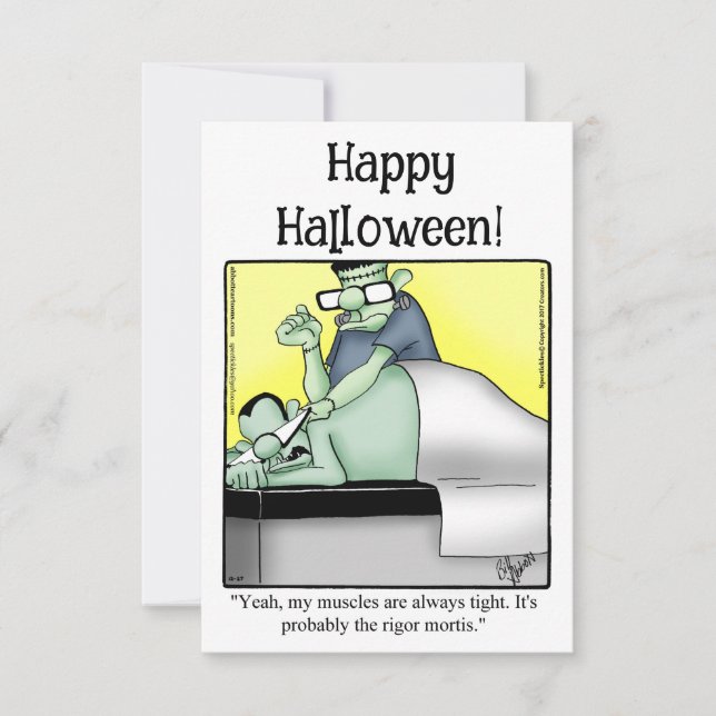 Funny Happy Halloween Humour Greeting Card  (Front)