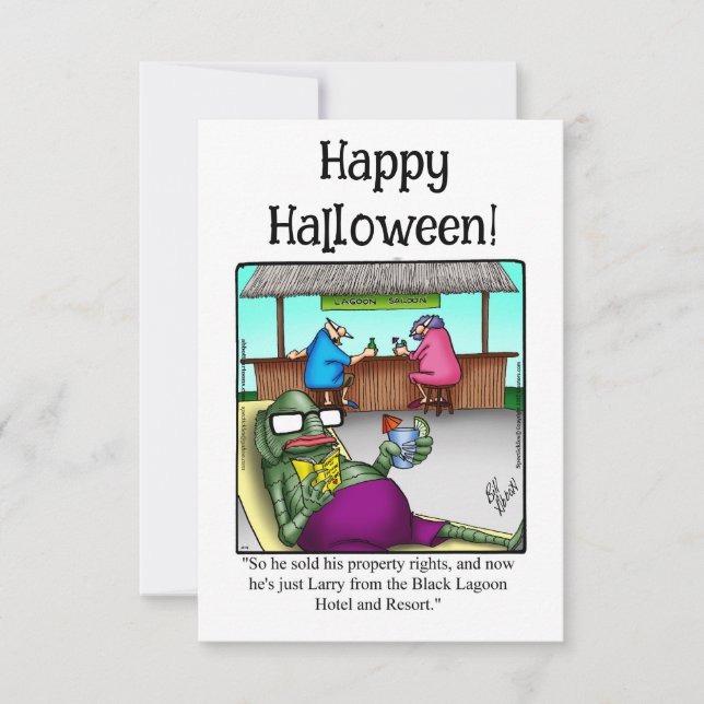 Funny Happy Halloween Humour Greeting Card  (Front)