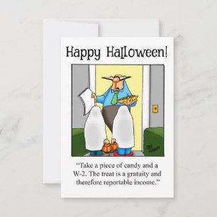 Funny Happy Halloween Humour Greeting Card 