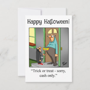 Funny Happy Halloween Humour Greeting Card 