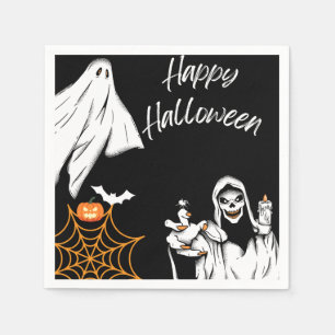 Funny Happy Halloween Napkin