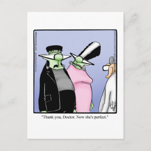 Funny Happy Halloween Postcard For Him